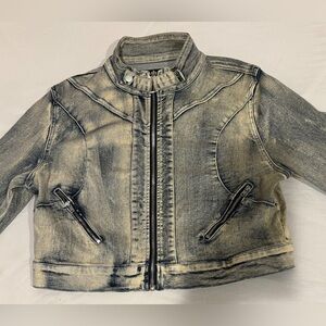 Vintage Denim Moto Jacket